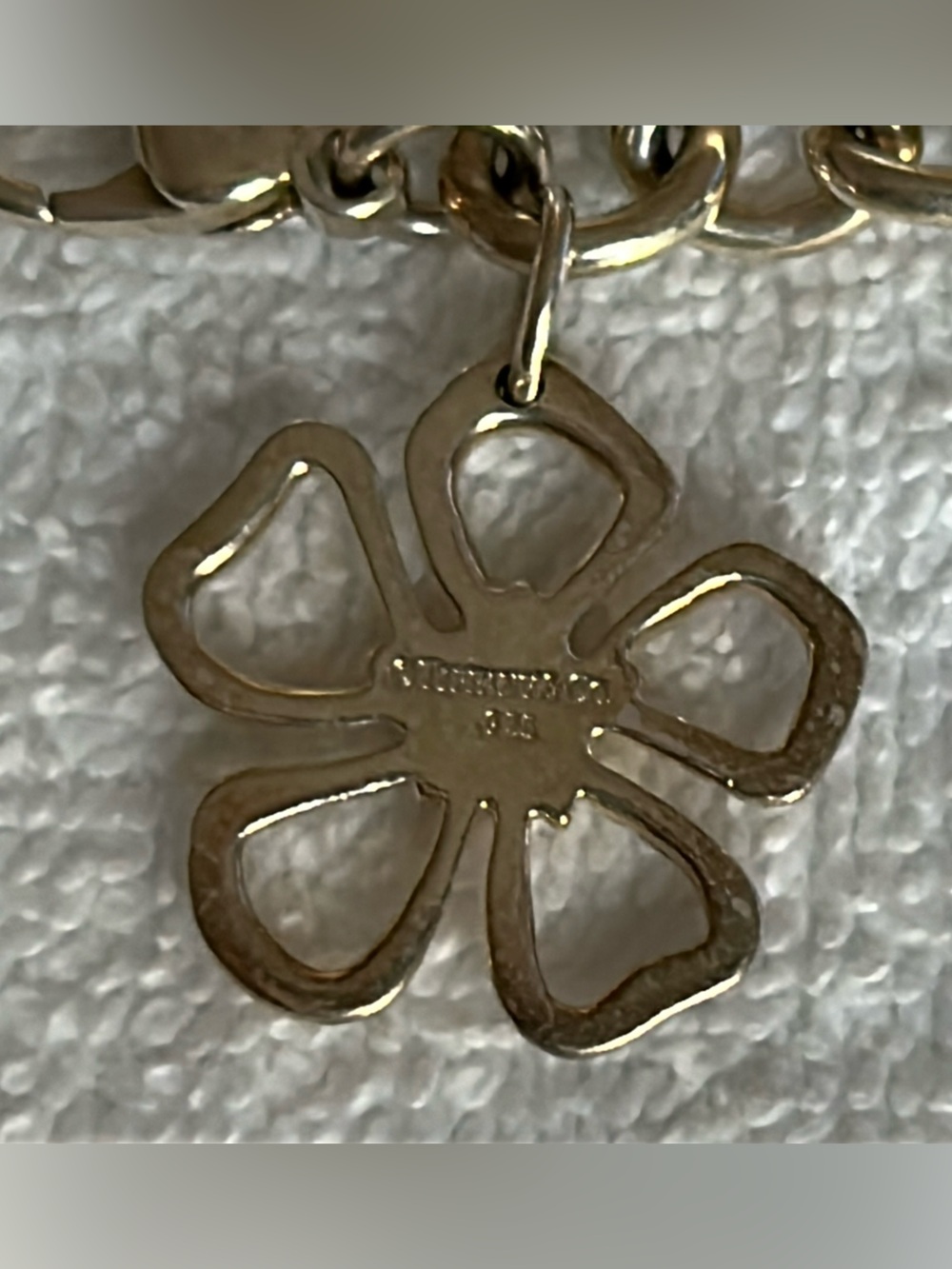 Tiffany & Co. Silver Flower Charm Bracelet - Picture 4 of 7